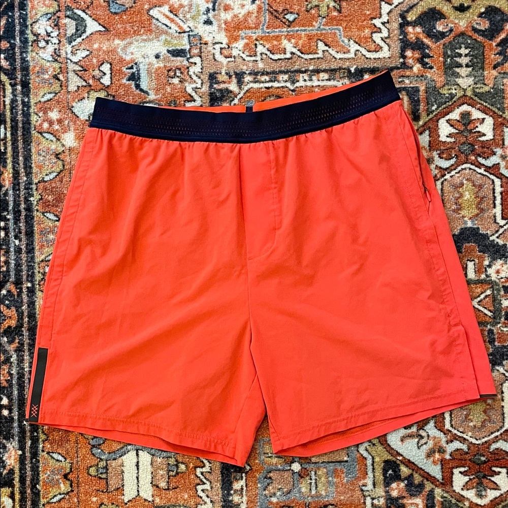 Rhone Men's Swift 6” Lined Shorts Orange | Men’s Size L